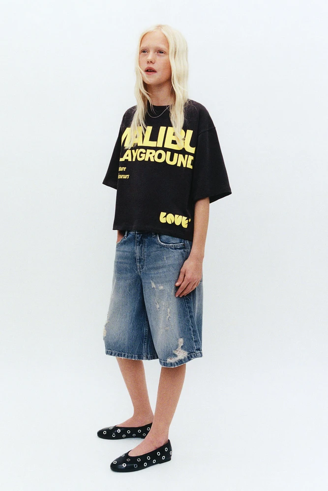 HEAVY JERSEY TEXT T-SHIRT