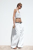 OPENWORK EMBROIDERED TOP