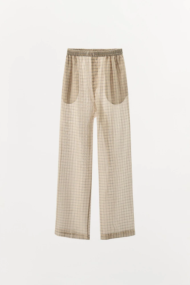 PLAID PAJAMA PANTS