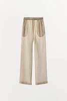 PLAID PAJAMA PANTS