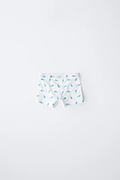 3-6 YEARS/ FIVE-PACK OF SHARK BOXERS