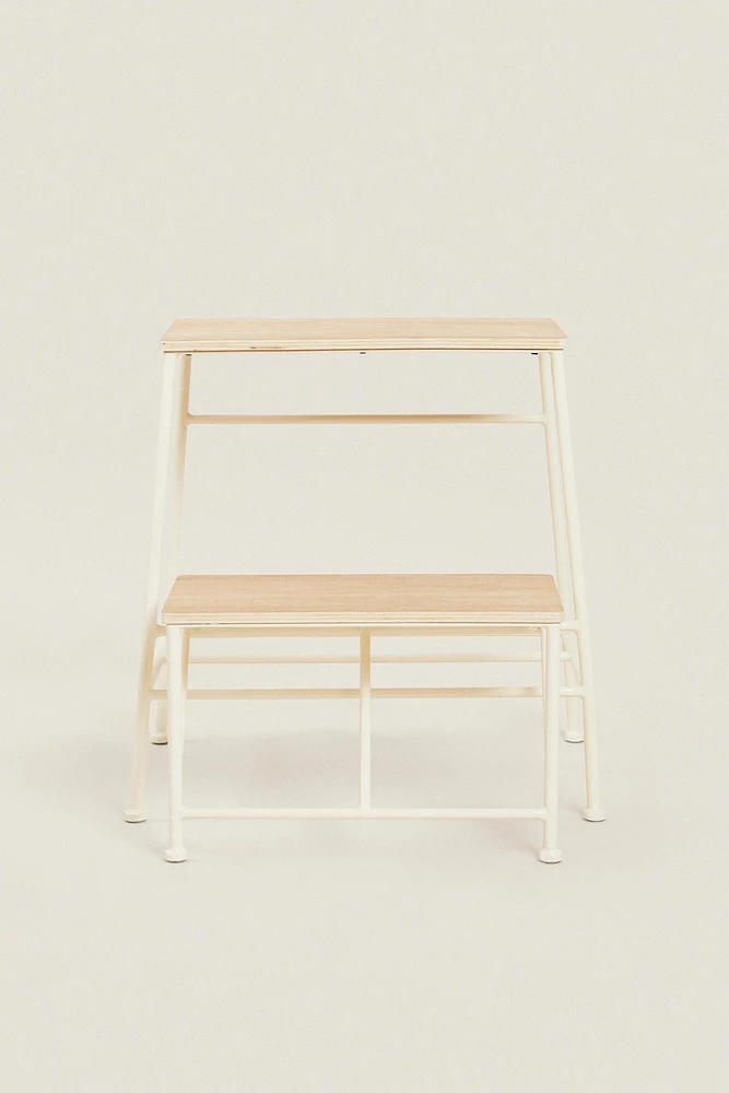 STOOL | TWO-STEP WOODEN LADDER
