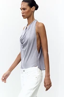 FLOWY HALTER BODYSUIT