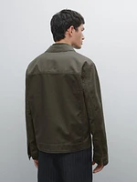 Cotton and linen jacket with pockets