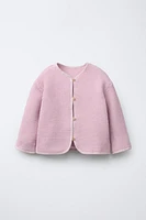 VESTE GAUFRÉE À BOUTONS