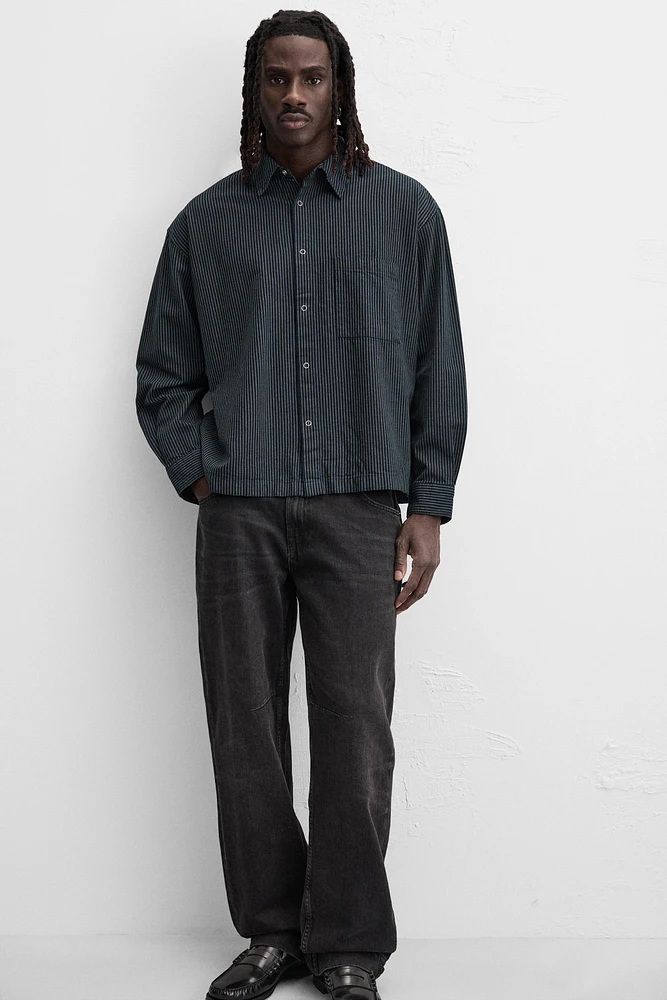 CHEMISE EN JEAN À RAYURES