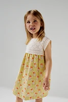 CROCHET COTTON LINEN DRESS