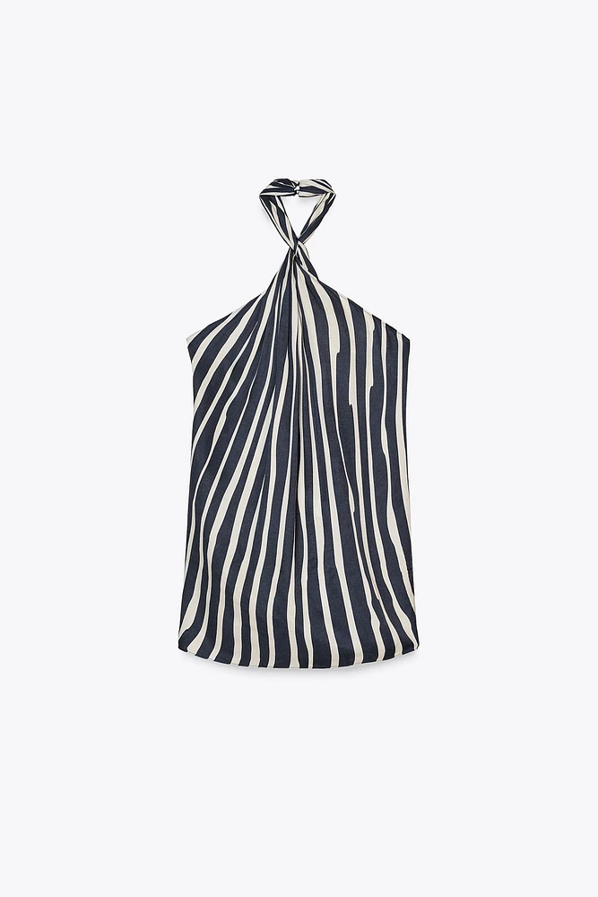 ZW COLLECTION STRIPE HALTER TOP