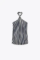 ZW COLLECTION STRIPE HALTER TOP