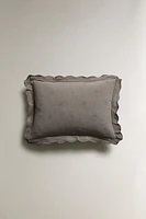 HOUSSE DE COUSSIN ENFANT BRODERIES FLEURS