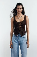 TIED RUCHED TOP