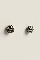 SET OF STRIPED CERAMIC KNOBS (SET OF 2)