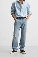 JEAN STRAIGHT FIT ÉCLABOUSSURES DE PEINTURE