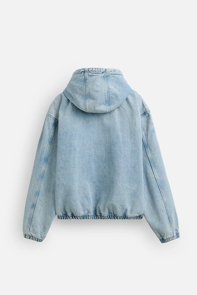 VESTE EN DENIM À CAPUCHE