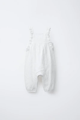 SWISS EMBROIDERED LONG OVERALLS