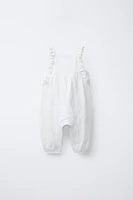 SWISS EMBROIDERED LONG OVERALLS