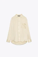 CHEMISE EN SOIE 100 % À POCHE ZW COLLECTION