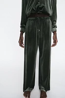 PANTALON WIDE LEG EN VELOURS