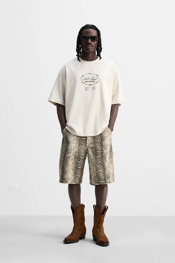 WASHED PRINT T-SHIRT