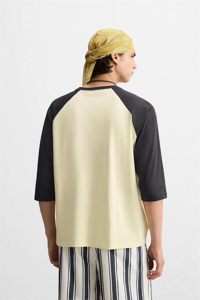CONTRAST SLEEVE T-SHIRT