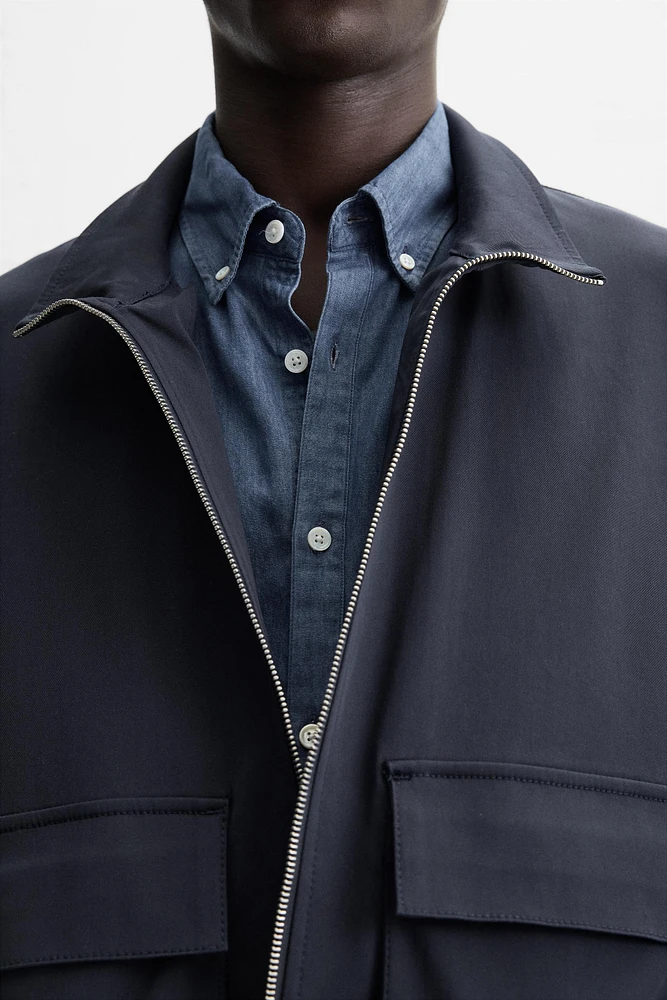 REGULAR FIT COTTON BLEND JACKET
