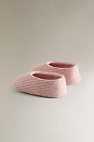 QUILTED FABRIC BALLET FLATS