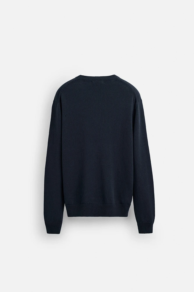 COTTON - LINEN BLEND SWEATER