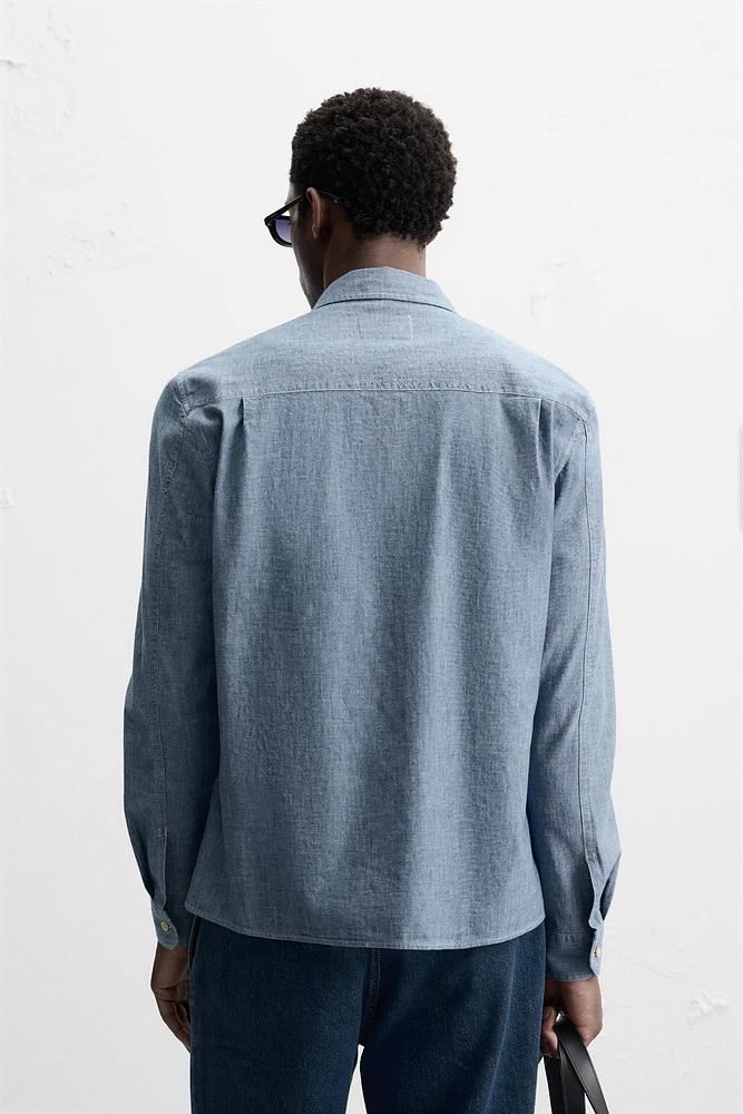 DENIM SHIRT WITH POCKET