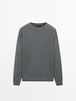 Mock turtleneck knit sweater