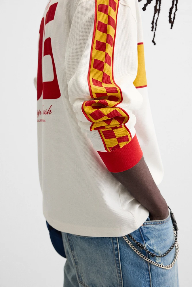 RACING PRINT STRUCTURE SWEATSHIRT