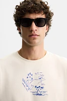 COMBINATION EMBROIDERY T-SHIRT