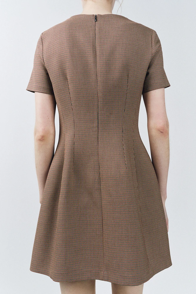 ROBE À CARREAUX PLISSÉE ZW COLLECTION