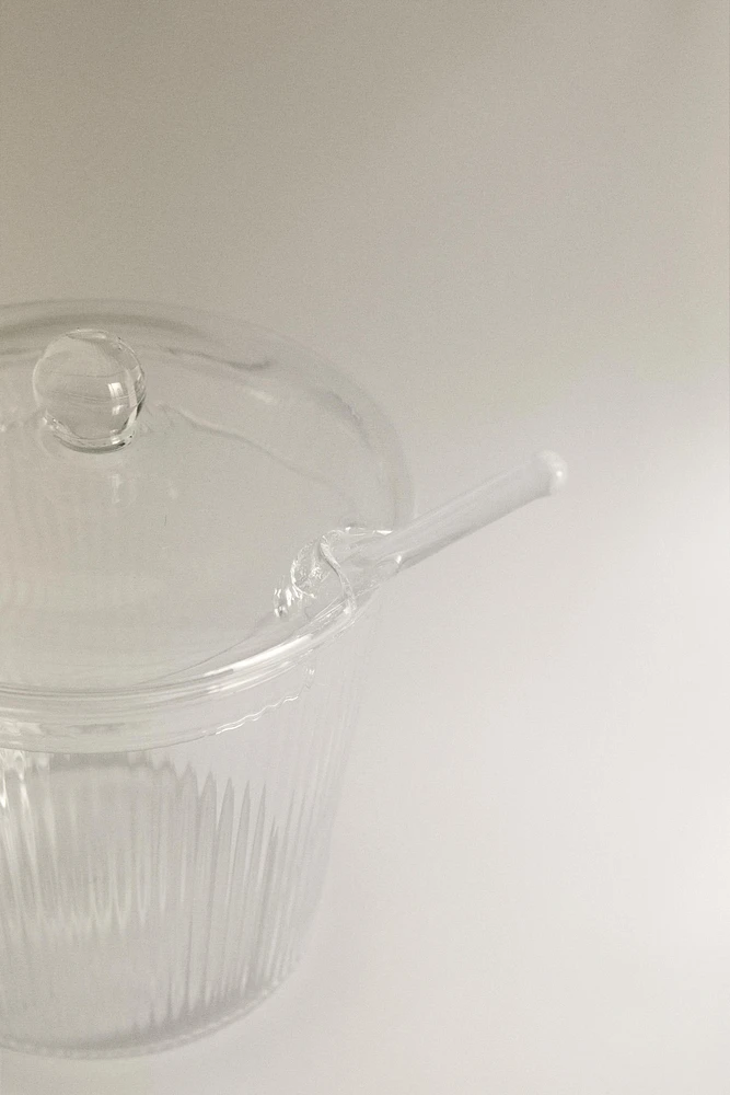 BOROSILICATE GLASS SUGAR BOWL