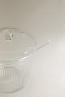 BOROSILICATE GLASS SUGAR BOWL
