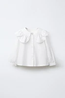 CHEMISE EN POPELINE À COL