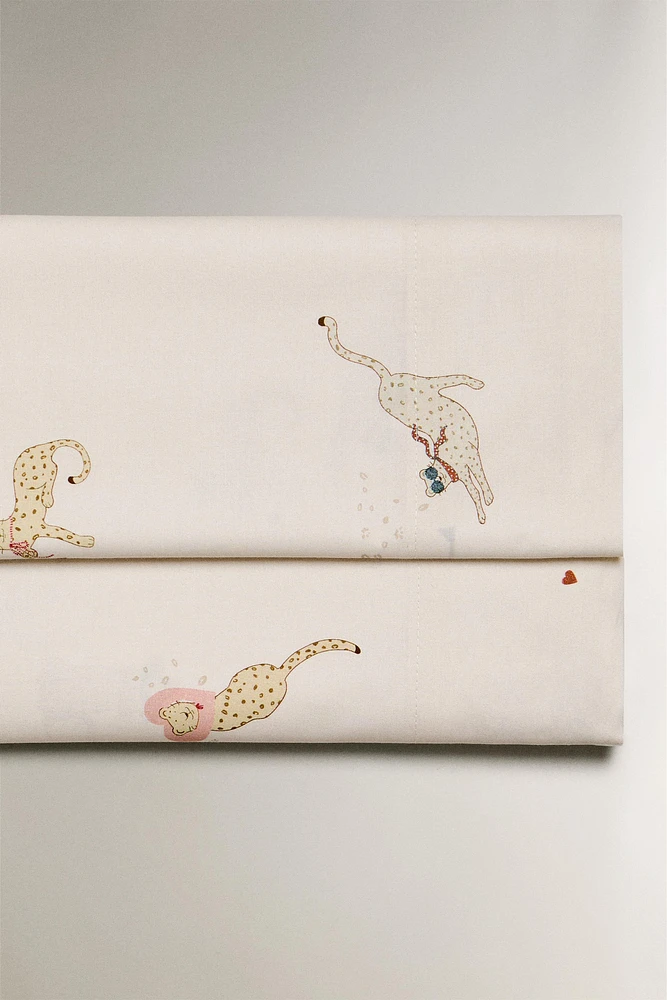 CHILDREN’S CHEETAH FLAT SHEET