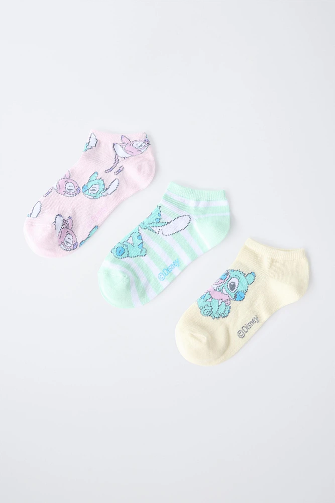 LOT DE TROIS PAIRES SOCQUETTES LILO & STITCH © DISNEY