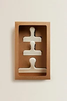 METALLIC CLIPS (SET OF 3)