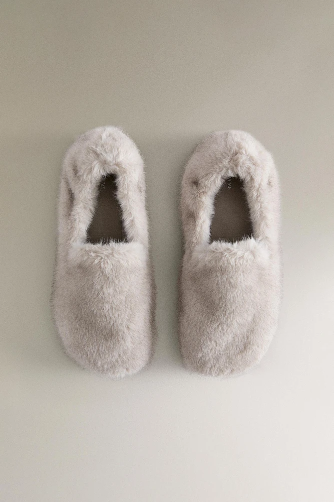 MOCASSINS FAUSSE FOURRURE DOUCE