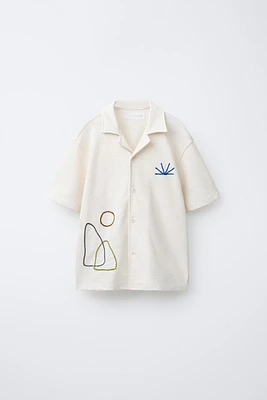 CHEMISE EFFET SERVIETTE BRODÉE