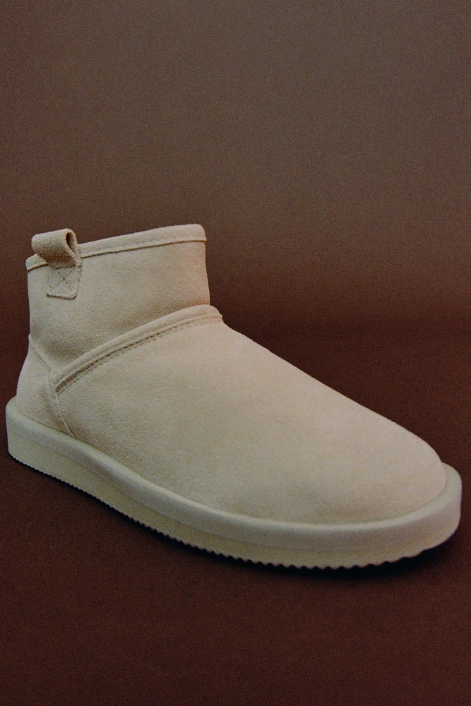 BOTTINES DOUBLÉES EN CUIR