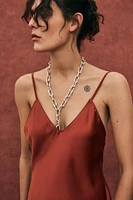 ROBE MI-LONGUE SATINÉE