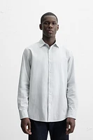 COTTON - LINEN STRIPED SHIRT