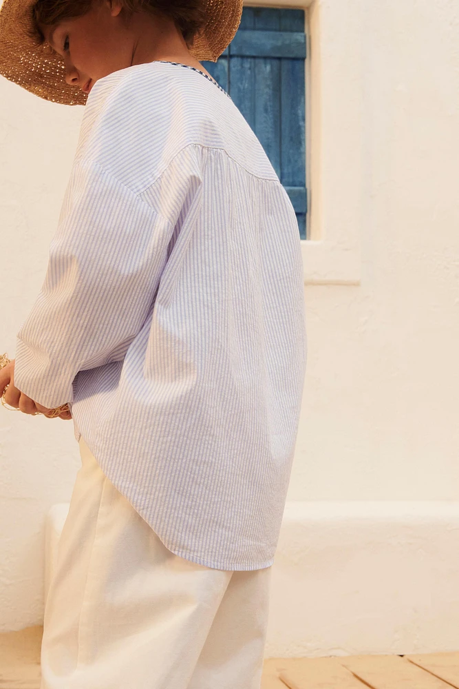 CHEMISE À RAYURES ET LISERÉS CARREAUX ÉDITION LIMITÉE