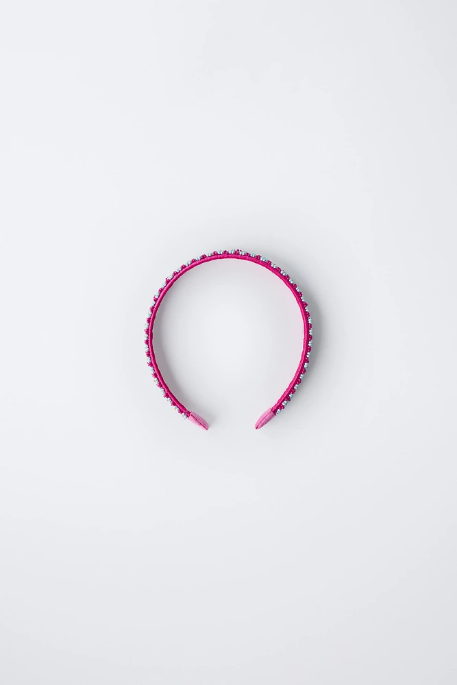 BEADED FLOWER HEADBAND