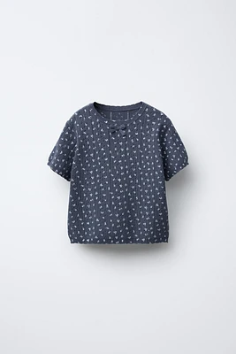 POINTELLE KNIT TOP