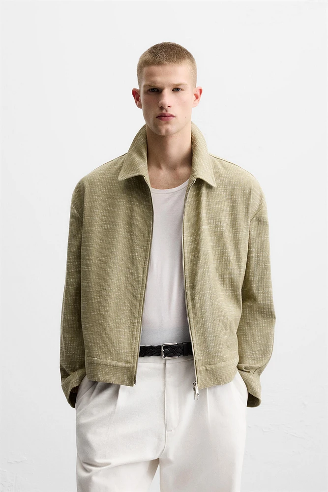 STRUCTURED ZIP OVERSHIRT