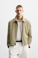 STRUCTURED ZIP OVERSHIRT