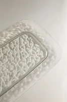 ACRYLIC TRAY WITH TEXTURED EDGE