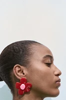 BOUCLES D'OREILLES FLEUR CONTRASTE
